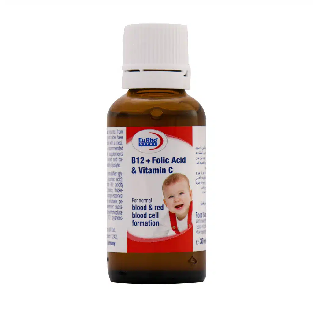 قطره B12 فولیک اسید و ویتامین C یوروویتال 30 میلی لیتر قطره B12 فولیک اسید و ویتامین C یوروویتال 30 میلی لیتر