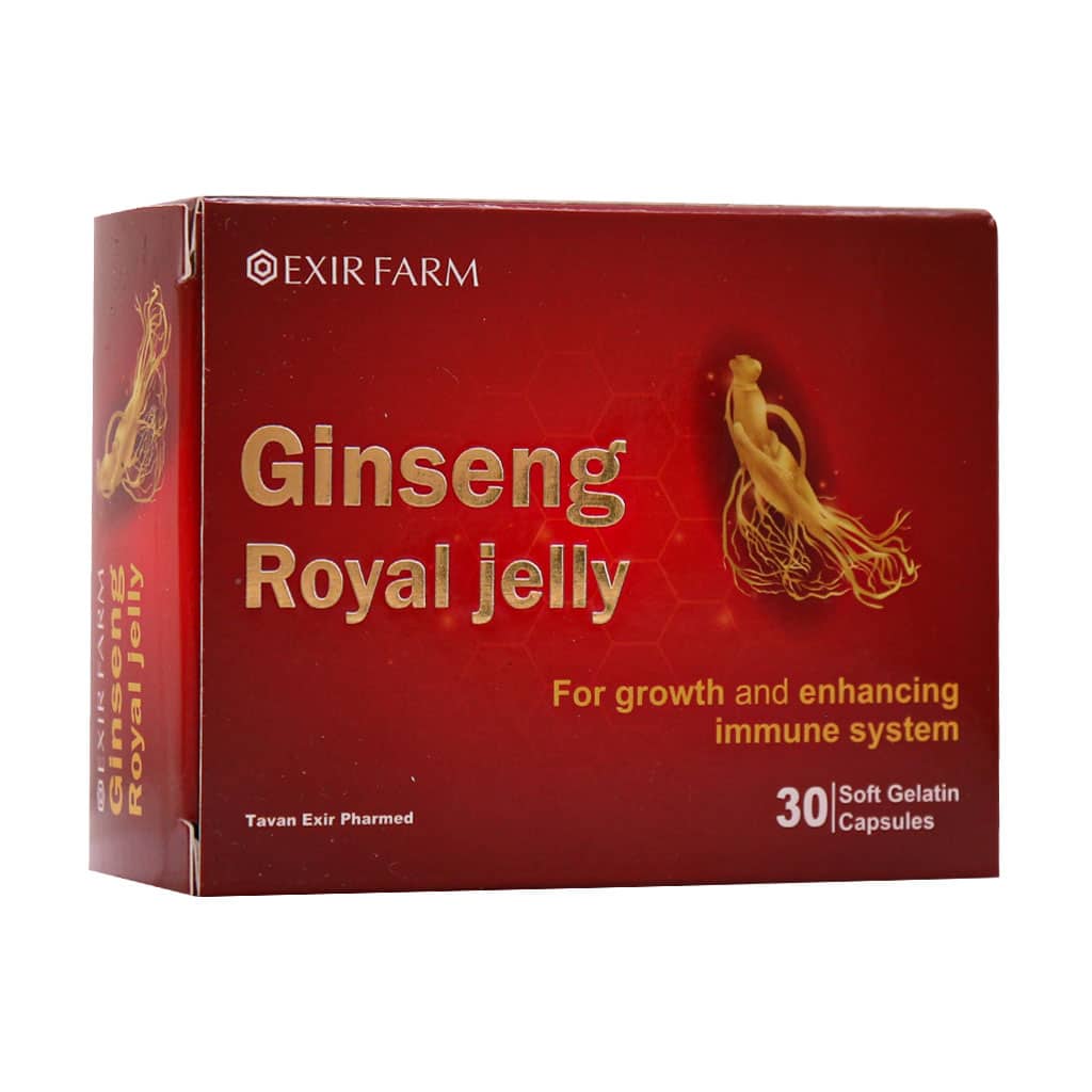 سافت ژل رویال ژلی و جینسینگ اکسیر فارم 30 عدد سافت ژل رویال ژلی و جینسینگ اکسیر فارم 30 عدد