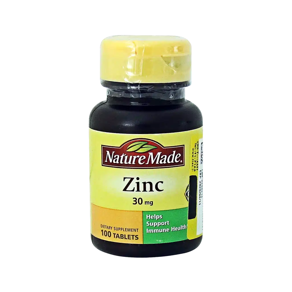 قرص زینک (۳۰ میلی گرم) نیچرمید ۱۰۰ عددی