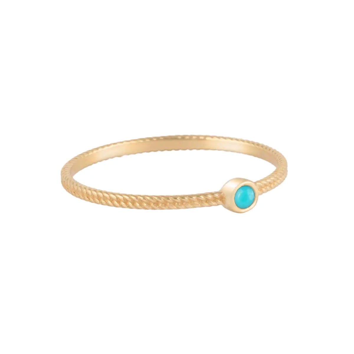 انگشتر طلای 18 عیار زنانه بان گالری مدل نگینی کارتیه ظریف فیروزه ای انگشتر طلای 18 عیار زنانه بان گالری مدل نگینی کارتیه ظریف فیروزه ای