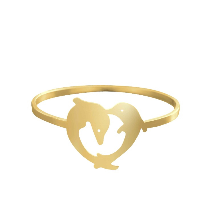 انگشتر طلا 18 عیار زنانه شمیم گلد گالری کد AA 87 طرح دلفین انگشتر طلا 18 عیار زنانه شمیم گلد گالری کد AA 87 طرح دلفین