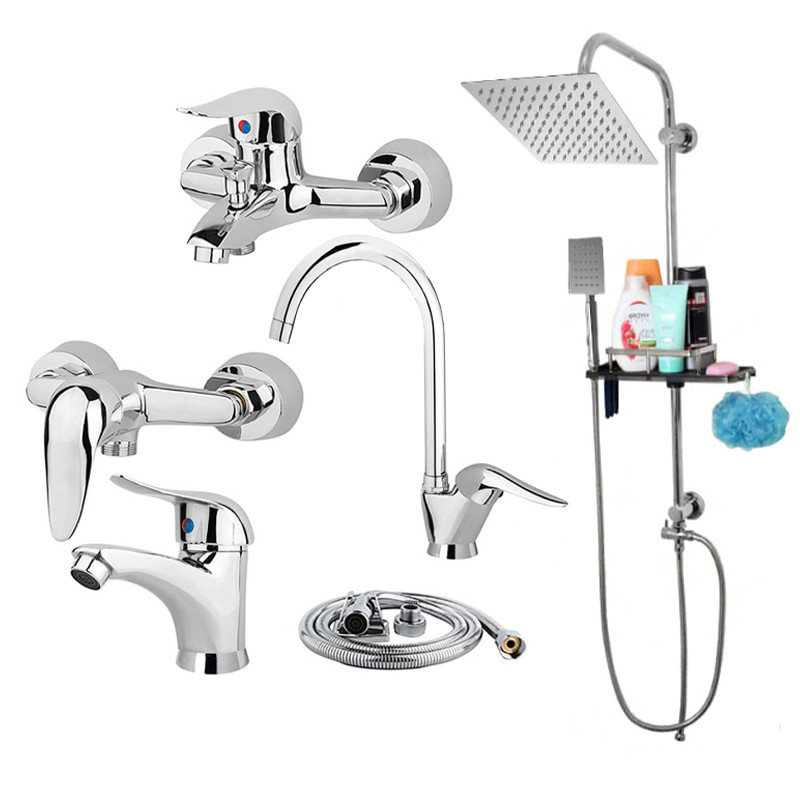 ست شیرآلات شیرآلات بهداشتی و ساختمانی توفیق مدل اوج پلاس سبددار مجموعه 6 عددی ست شیرآلات شیرآلات بهداشتی و ساختمانی توفیق مدل اوج پلاس سبددار مجموعه 6 عددی