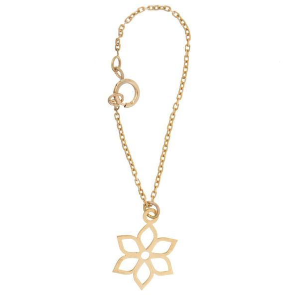 آویز ساعت طلا 18 عیار زنانه شمیم گلد گالری طرح گل 6 پر کد SG334