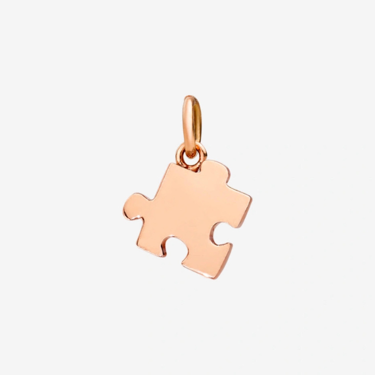 آویز گردنبند طلا ۷۵۰ عیار شمیم گلد گالری طرح مینیمال پازل کد S-105