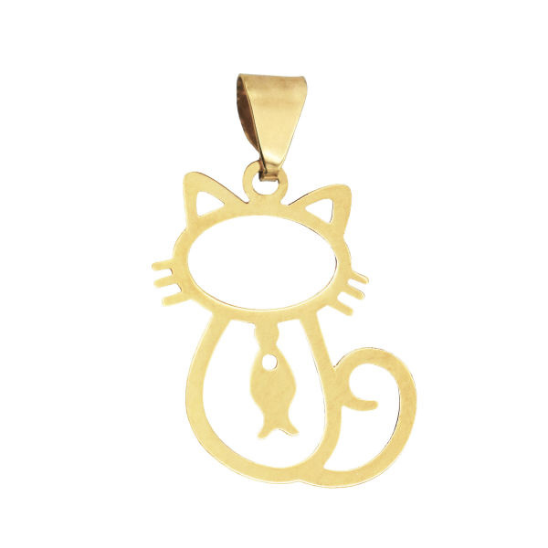 آویز گردنبند طلا 18 عیار شمیم گلد گالری طرح گربه کد 382M76 آویز گردنبند طلا 18 عیار شمیم گلد گالری طرح گربه کد 382M76