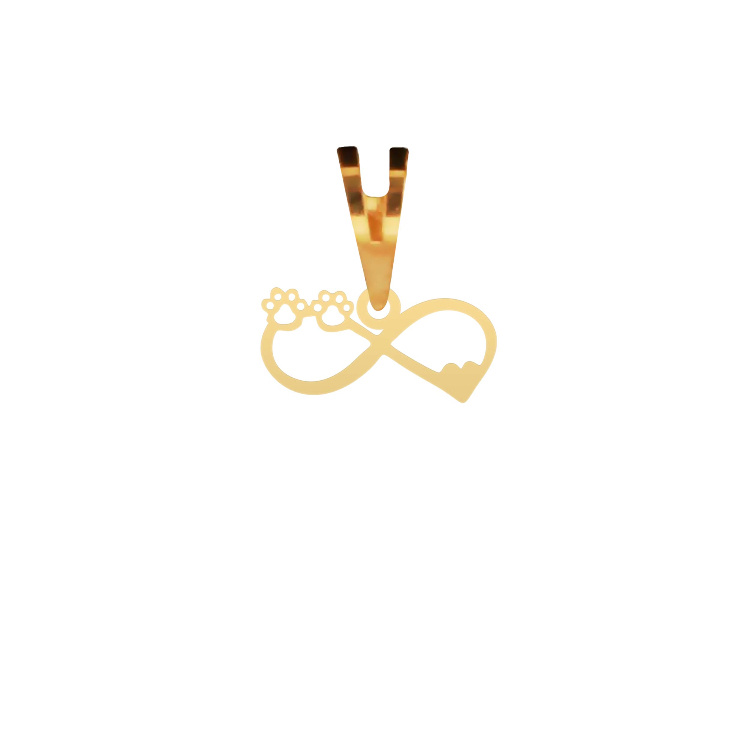 پلاک گردنبند طلا 18 عیار شمیم گلد گالری مدل بی نهایت و ردپا کد P-32 پلاک گردنبند طلا 18 عیار شمیم گلد گالری مدل بی نهایت و ردپا کد P-32