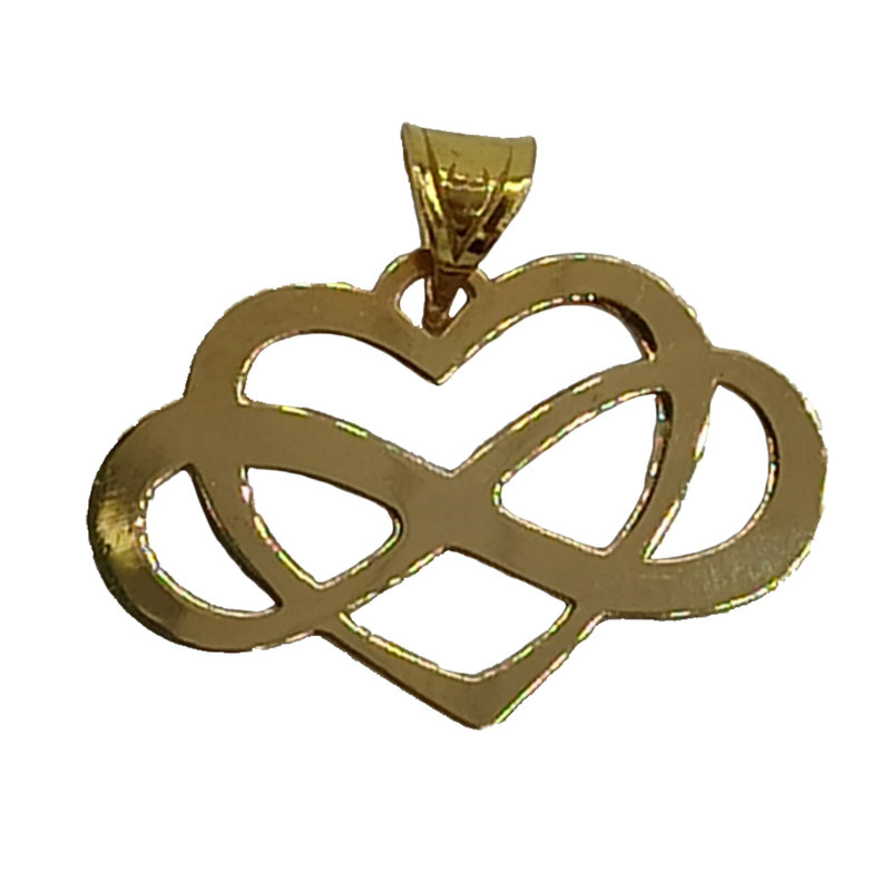 آویز گردنبند طلا 18 عیار شمیم گلد گالری مدل قلب و بی نهایت EG115 آویز گردنبند طلا 18 عیار شمیم گلد گالری مدل قلب و بی نهایت EG115