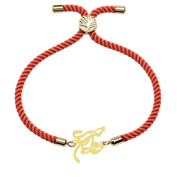 دستبند طلا 18 عیار زنانه شمیم گلد گالری مدل خدا با من است دستبند طلا 18 عیار زنانه شمیم گلد گالری مدل خدا با من است