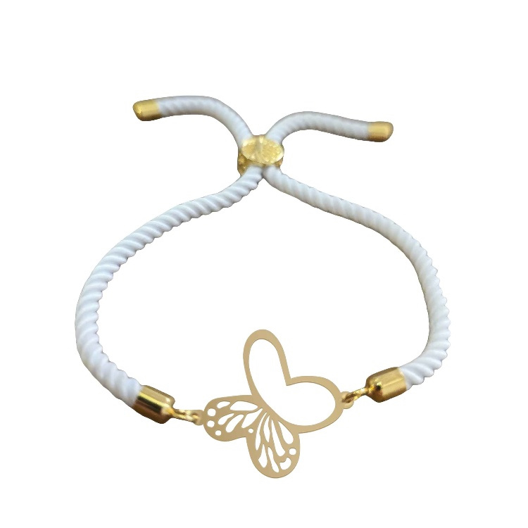 دستبند طلا 18 عیار زنانه شمیم گلد گالری مدل مینیمال پروانه کد D21-38 دستبند طلا 18 عیار زنانه شمیم گلد گالری مدل مینیمال پروانه کد D21-38