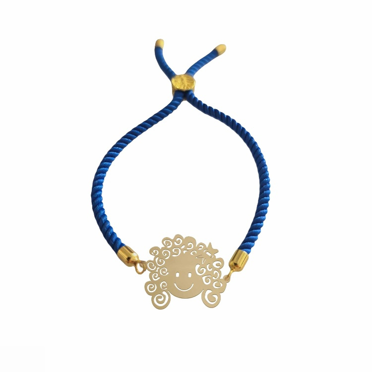 دستبند طلا 18 عیار زنانه شمیم گلد گالری مدل دختر مو فرفری کد D2-3 دستبند طلا 18 عیار زنانه شمیم گلد گالری مدل دختر مو فرفری کد D2-3