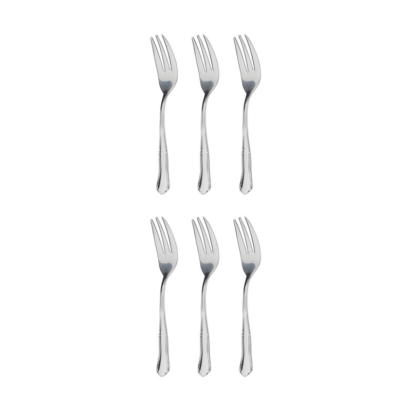 چنگال ميوه خوری صنايع استيل ايران مدل والنتینا بسته 6 عددی