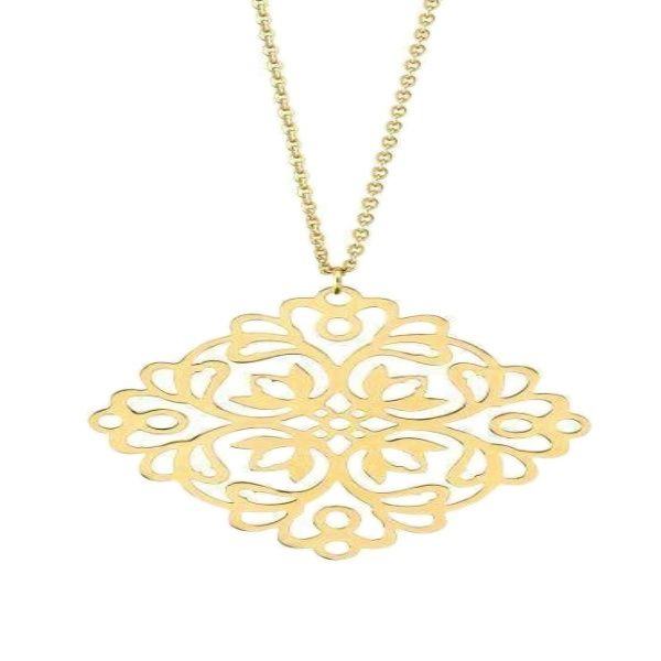 گردنبند طلا 18 عیار زنانه شمیم گلد گالری مدل اسلیمی گردنبند طلا 18 عیار زنانه شمیم گلد گالری مدل اسلیمی