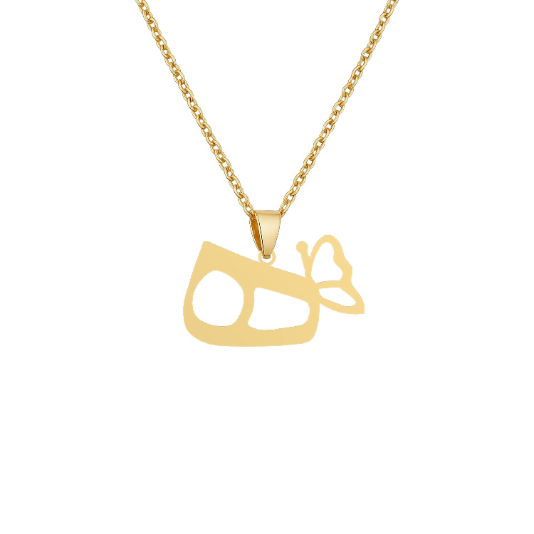 گردنبند طلا 18 زنانه شمیم گلد گالری طرح مینیمال حرف ه و پروانه کد T-72 گردنبند طلا 18 زنانه شمیم گلد گالری طرح مینیمال حرف ه و پروانه کد T-72