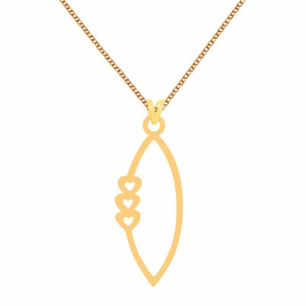 گردنبند طلا 18 عیار زنانه شمیم گلد گالری مدل برگ گردنبند طلا 18 عیار زنانه شمیم گلد گالری مدل برگ