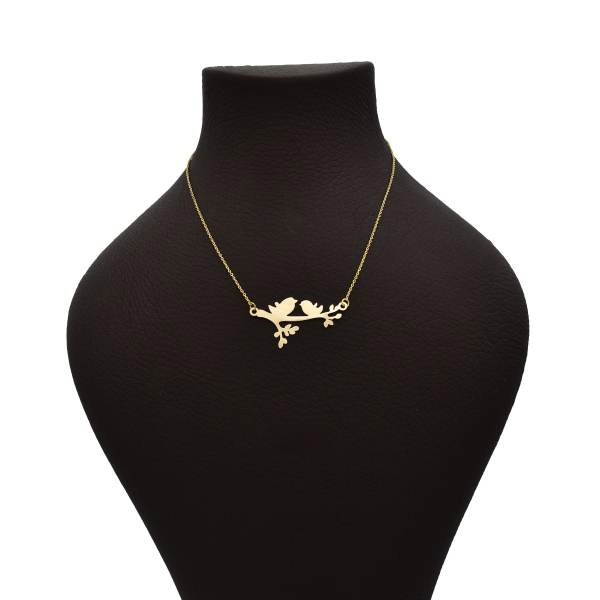گردنبند طلا 18 عیار زنانه شمیم گلد گالری طرح گنجشک کد 518M236
