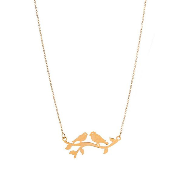 گردنبند طلا 18 عیار زنانه شمیم گلد گالری مدل پرنده گردنبند طلا 18 عیار زنانه شمیم گلد گالری مدل پرنده