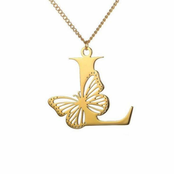 گردنبند طلا 18 عیار زنانه شمیم گلد گالری مدل L گردنبند طلا 18 عیار زنانه شمیم گلد گالری مدل L