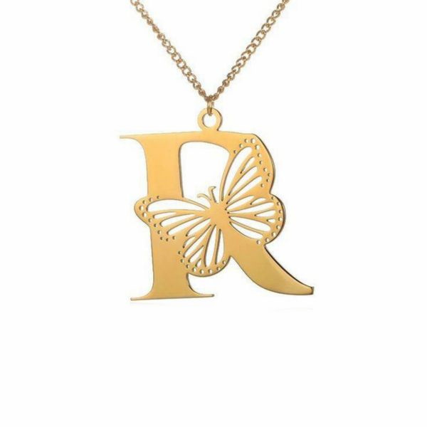 گردنبند طلا 18 عیار زنانه شمیم گلد گالری مدل R گردنبند طلا 18 عیار زنانه شمیم گلد گالری مدل R