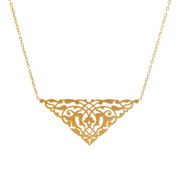 گردنبند طلا 18 عیار زنانه طرح اسلیمی شمیم گلد گالری مدل DP35 گردنبند طلا 18 عیار زنانه طرح اسلیمی شمیم گلد گالری مدل DP35