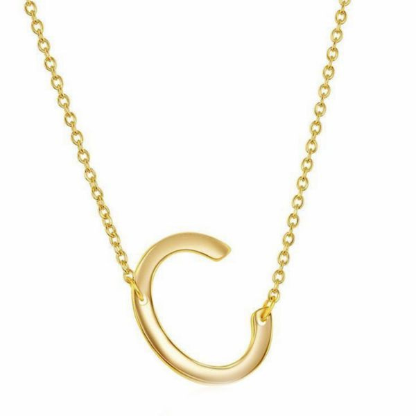 گردنبند طلا 18 عیار زنانه شمیم گلد گالری مدل سی گردنبند طلا 18 عیار زنانه شمیم گلد گالری مدل سی