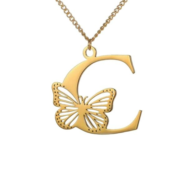 گردنبند طلا 18 عیار زنانه شمیم گلد گالری مدل حرف لاتین C