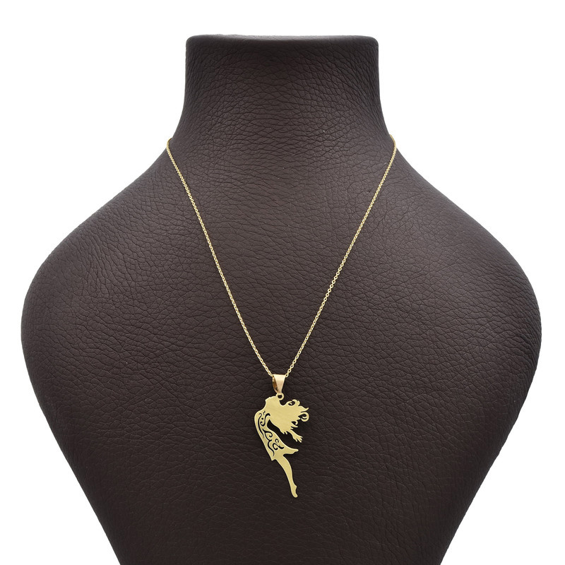 گردنبند طلا 18 عیار زنانه شمیم گلد گالری طرح دختر کد 625M331 گردنبند طلا 18 عیار زنانه شمیم گلد گالری طرح دختر کد 625M331