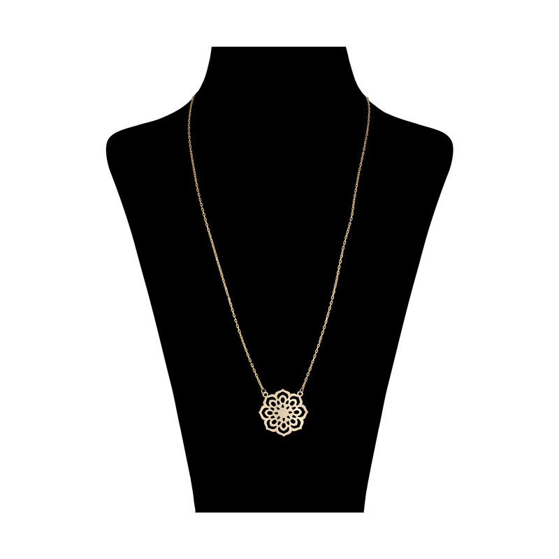 گردنبند طلا 18 عیار زنانه شمیم گلد گالری کد 3118