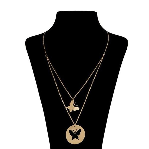 گردنبند طلا 18 عیار زنانه شمیم گلد گالری طرح پروانه کد zr53 گردنبند طلا 18 عیار زنانه شمیم گلد گالری طرح پروانه کد zr53