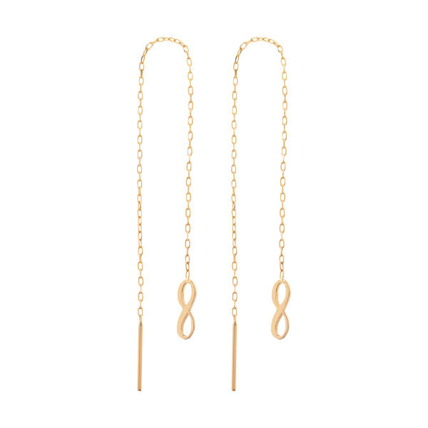 گوشواره طلا 18 عیار زنانه شمیم گلد گالری طرح بی نهایت کد EL-007 گوشواره طلا 18 عیار زنانه شمیم گلد گالری طرح بی نهایت کد EL-007