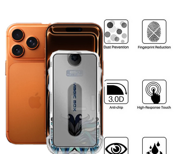 محافظ صفحه نمایش حریم شخصی اپیکوی مدل Lion Privacy Easy Install مناسب برای گوشی موبایل اپل iPhone 17 Pro / 17 / 16 Pro  به همراه کیت نصب محافظ صفحه نمایش حریم شخصی اپیکوی مدل Lion Privacy Easy Install مناسب برای گوشی موبایل اپل iPhone 17 Pro / 17 / 16 Pro  به همراه کیت نصب