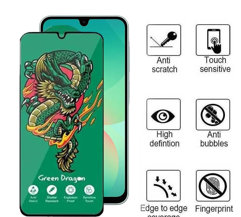 محافظ صفحه نمایش اپیکوی مدل Green Dragon ExplosionProof مناسب برای گوشی موبایل سامسونگ Galaxy A17/ A26 / A16 محافظ صفحه نمایش اپیکوی مدل Green Dragon ExplosionProof مناسب برای گوشی موبایل سامسونگ Galaxy A17/ A26 / A16