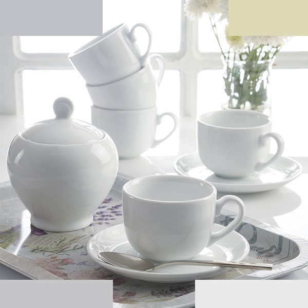 سرویس چای خوری 17 پارچه 6 نفره چینی زرین ایران مدل ایتالیا اف درجه عالی