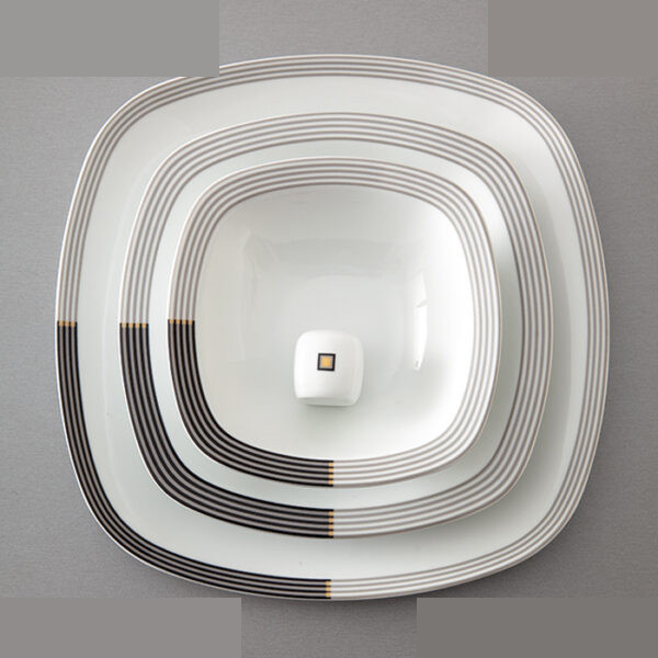 سرویس غذاخوری 27 پارچه 6 نفره چینی زرین ایران مدل  وگاس اوریت درجه 3