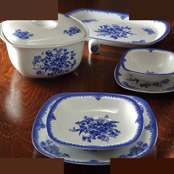 سرویس غذاخوری 27 پارچه 6 نفر چینی زرین ایران مدل فلورانس سری کواترو درجه عالی