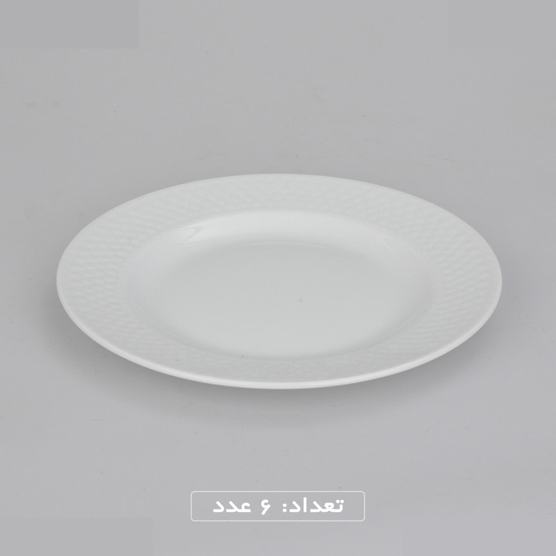 سرویس غذاخوری 28 پارچه چینی زرین ایران سری رادیانس مدل White 2 درجه عالی