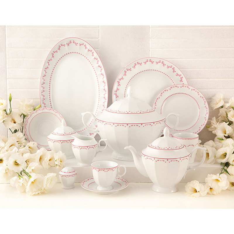 سرویس غذاخوری 103 پارچه 12 نفر چینی زرین ایران مدل فرانسیس سری نئوکلاسیک درجه عالی