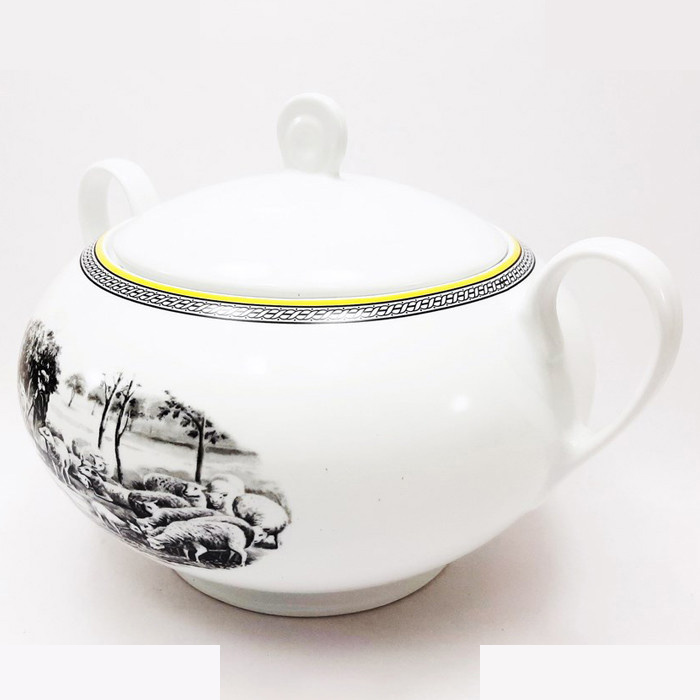 سوپ خوری چینی زرین ایران مدل ایتالیا اف 3650 ویلیج درجه 3