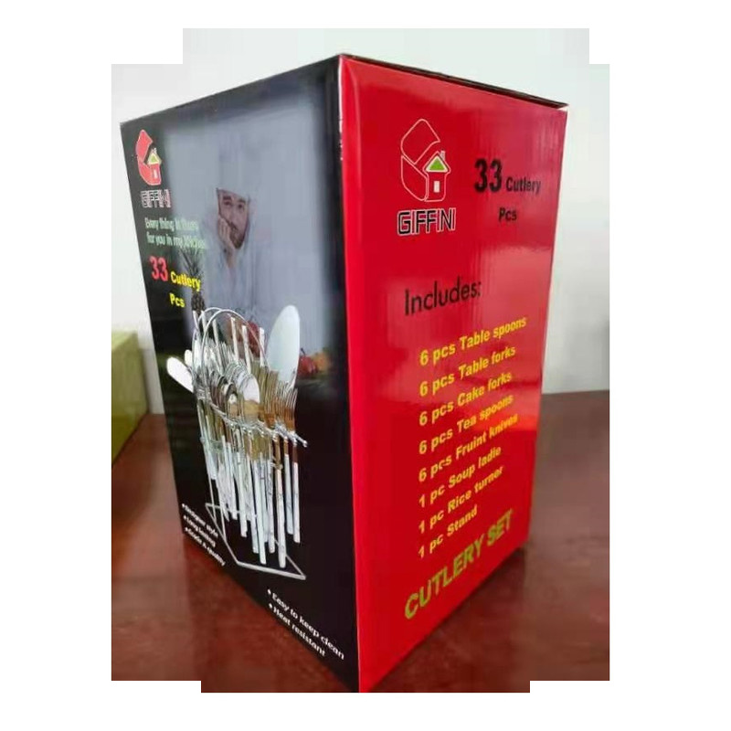 سرویس قاشق و چنگال 33 پارچه جی فی نی کد 01