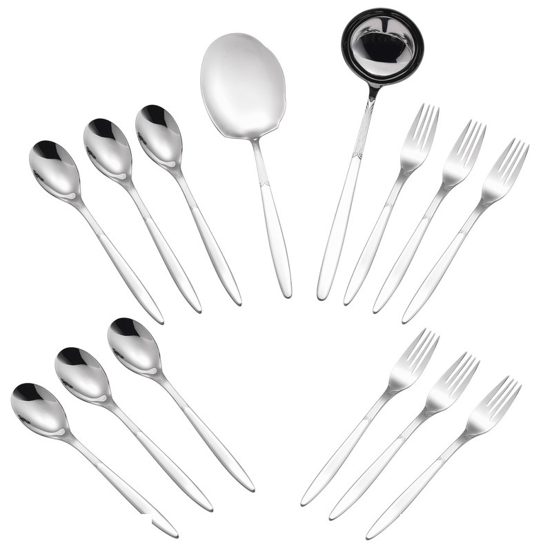 سرویس قاشق و چنگال 14 پارچه جی فی نی مدل 02 سرویس قاشق و چنگال 14 پارچه جی فی نی مدل 02