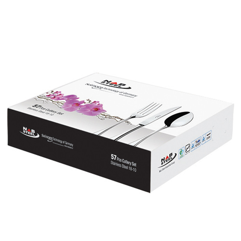 سرویس قاشق و چنگال 57 پارچه ناب استیل مدل فلورانس سرویس قاشق و چنگال 57 پارچه ناب استیل مدل فلورانس