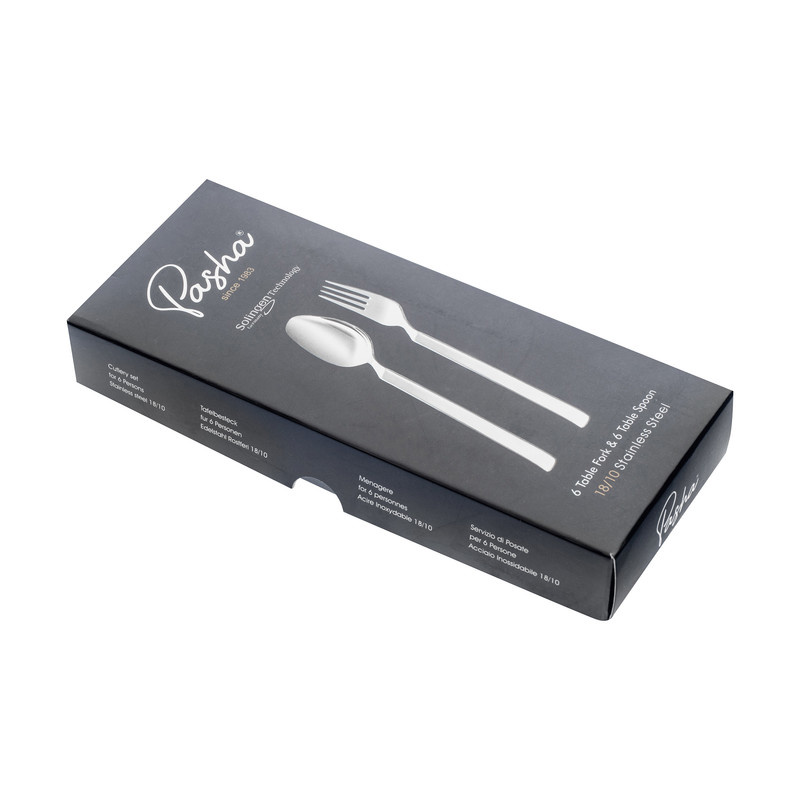 سرویس قاشق و چنگال 12 پارچه پاشا مدل ورونامدیوم سرویس قاشق و چنگال 12 پارچه پاشا مدل ورونامدیوم