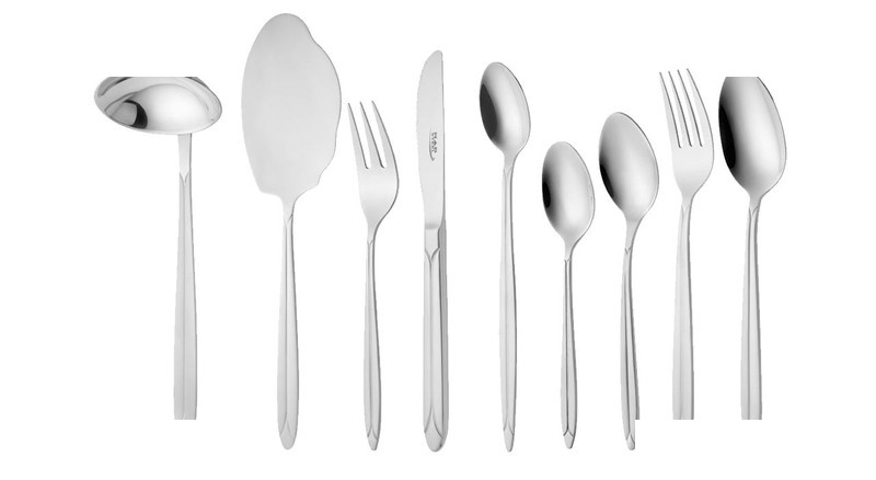 سرویس قاشق و چنگال 57 پارچه ناب استیل مدل Palermo