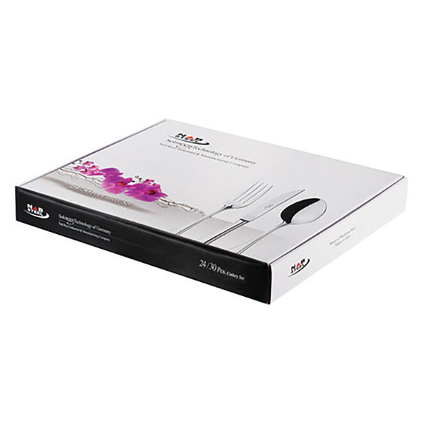 سرویس قاشق و چنگال 30 پارچه ناب استیل مدل پالرمو براق