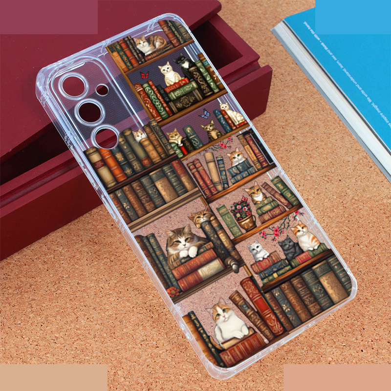 کاور طرح Cat & Books مناسب برای گوشی موبایل سامسونگ Galaxy A54 کاور طرح Cat & Books مناسب برای گوشی موبایل سامسونگ Galaxy A54