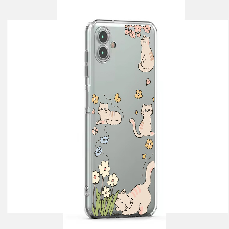 کاور طرح Cat & Flower مناسب برای گوشی موبایل سامسونگ Galaxy A06 کاور طرح Cat & Flower مناسب برای گوشی موبایل سامسونگ Galaxy A06