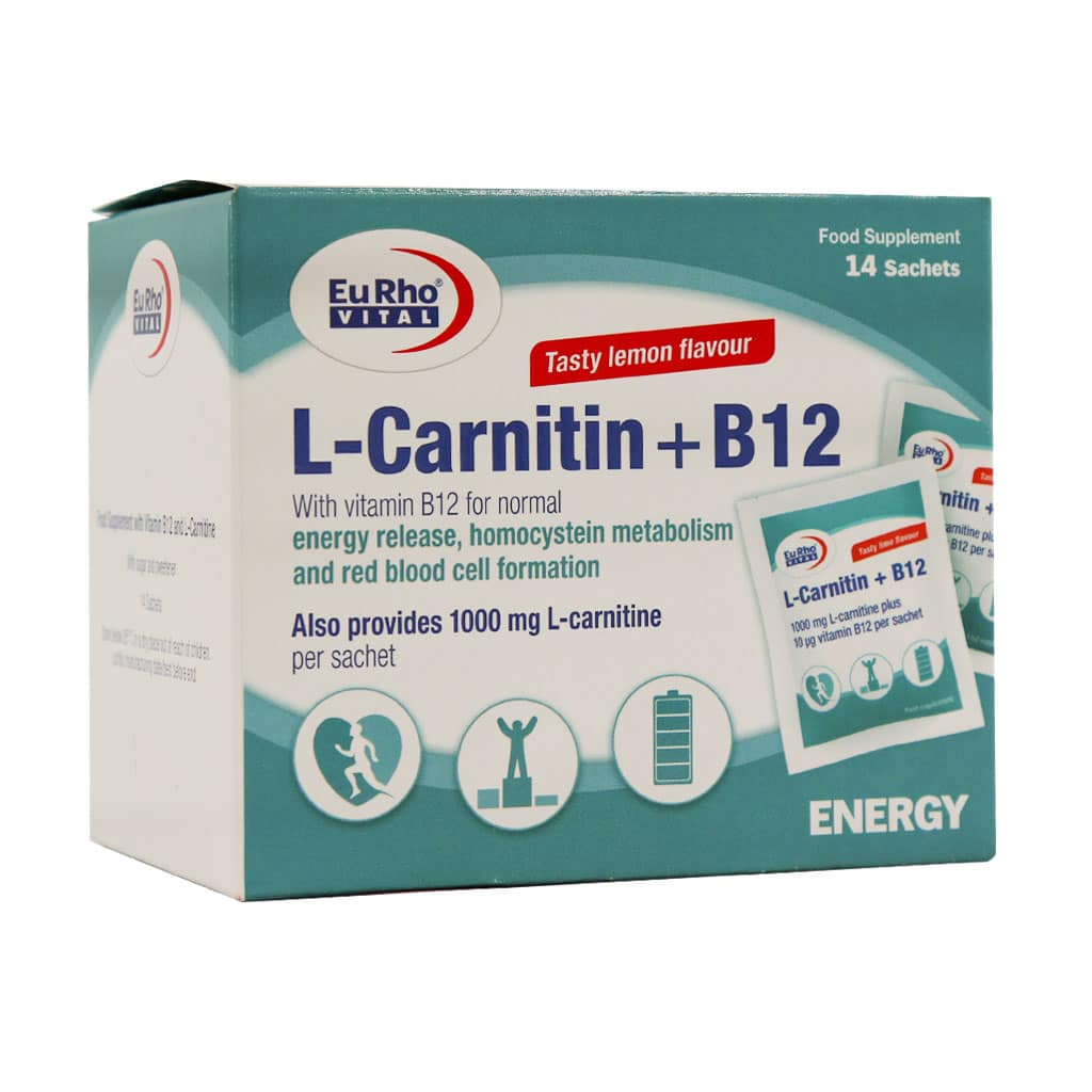 ساشه ال کارنیتین پلاس B12 یوروویتال 14 عدد ساشه ال کارنیتین پلاس B12 یوروویتال 14 عدد