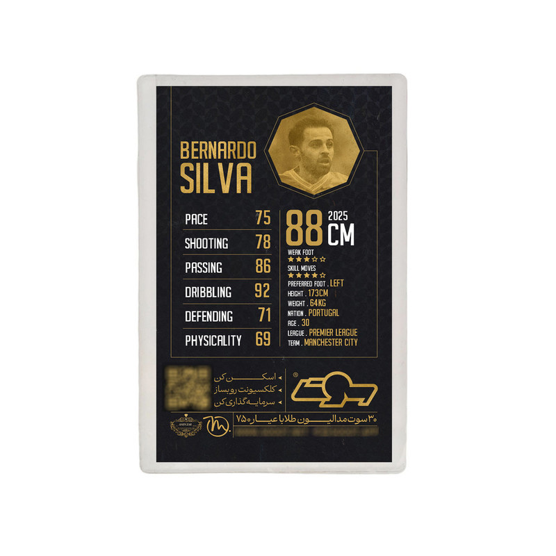 طلا گرمی 18 عیار مدوپد مدل SILVA طرح فوتبالی 2025 کد SO10110 طلا گرمی 18 عیار مدوپد مدل SILVA طرح فوتبالی 2025 کد SO10110