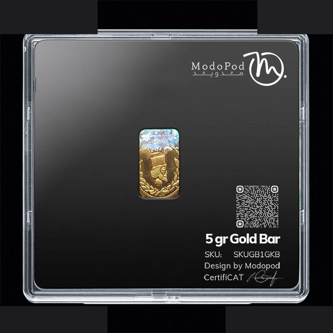 شمش طلا 18 عیار مدوپد مدل پرده  و ماه  کد SG10290