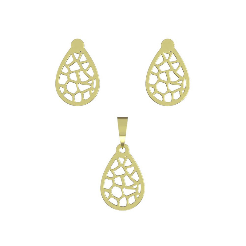 نیم ست طلا 18 عیار زنانه مدوپد مدل هندسی کد NA10120 نیم ست طلا 18 عیار زنانه مدوپد مدل هندسی کد NA10120