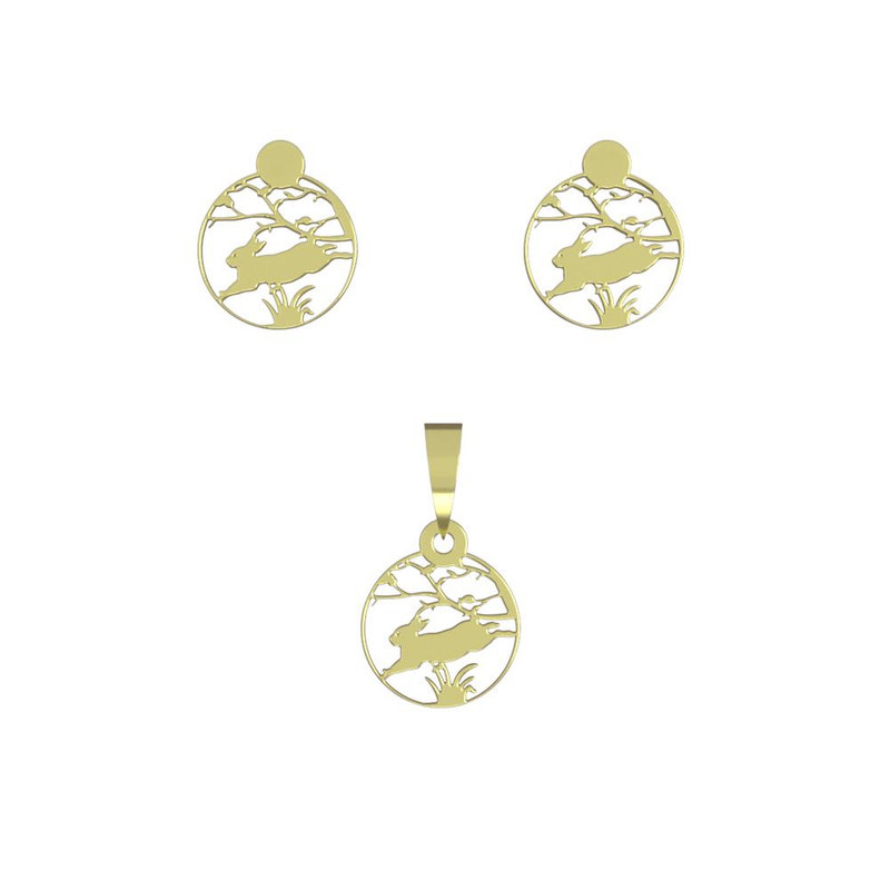 نیم ست طلا 18 عیار زنانه مدوپد مدل خرگوش کد NA10130 نیم ست طلا 18 عیار زنانه مدوپد مدل خرگوش کد NA10130